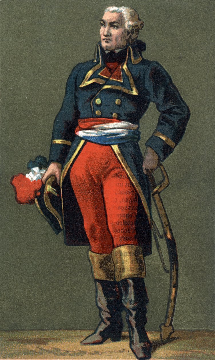 General Dumouriez.Charles Francois du Perier, dit du Perier du Mourier, ardından Dumouriez General francais (1739-1823). 19. yüzyılın kromolitografisi by Unknown artist