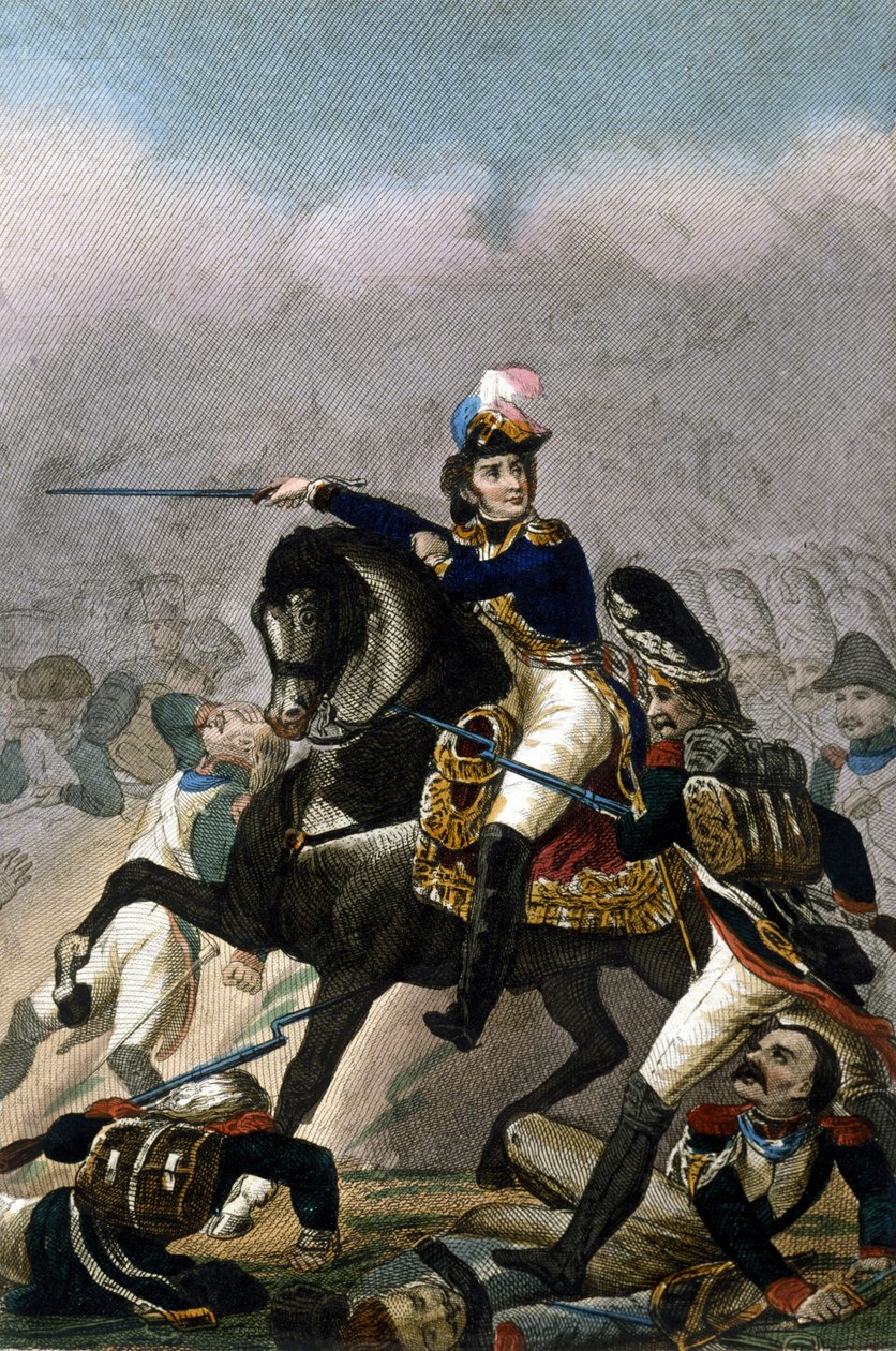 General Jean Lannes, Montebello Dükü (1769-1809) Essling Savaşı'nda (21 - 22 Mayıs 1809) 19. yüzyıl gravür. . Milano by Unknown artist