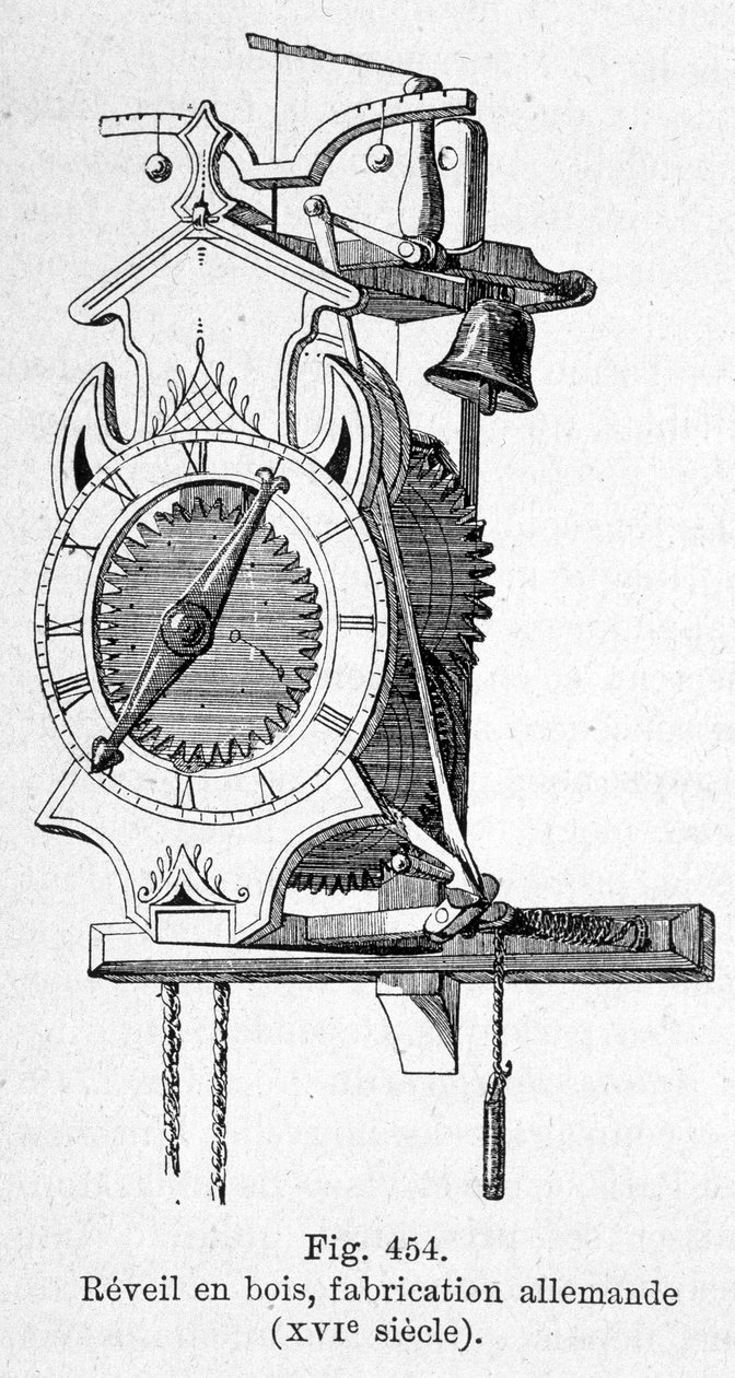 Alman yapımı ahşap çalar saat by Unknown artist