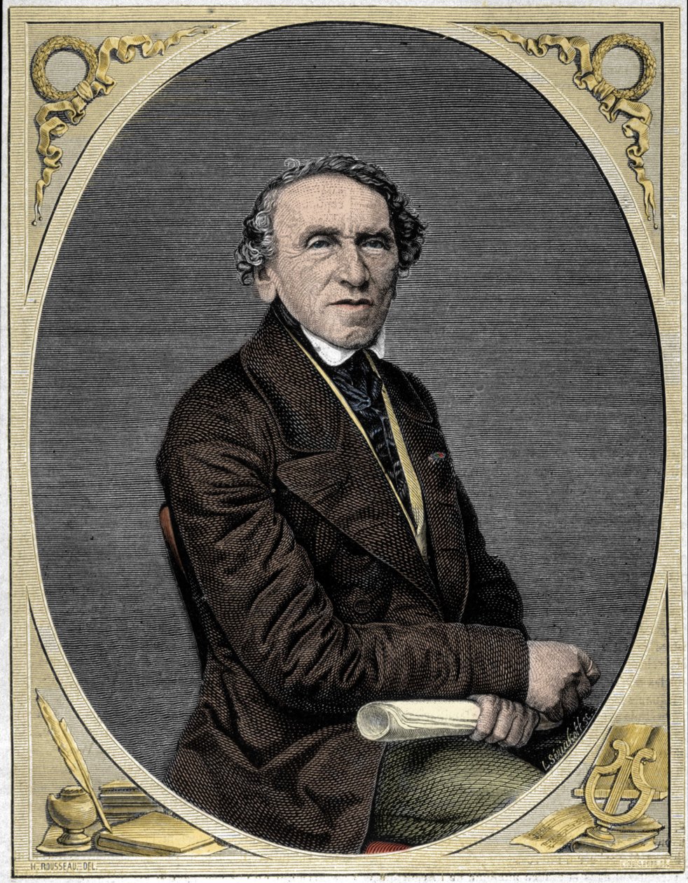 Giacomo Meyerbeer (1791-1864), Alman besteci. by Unknown artist