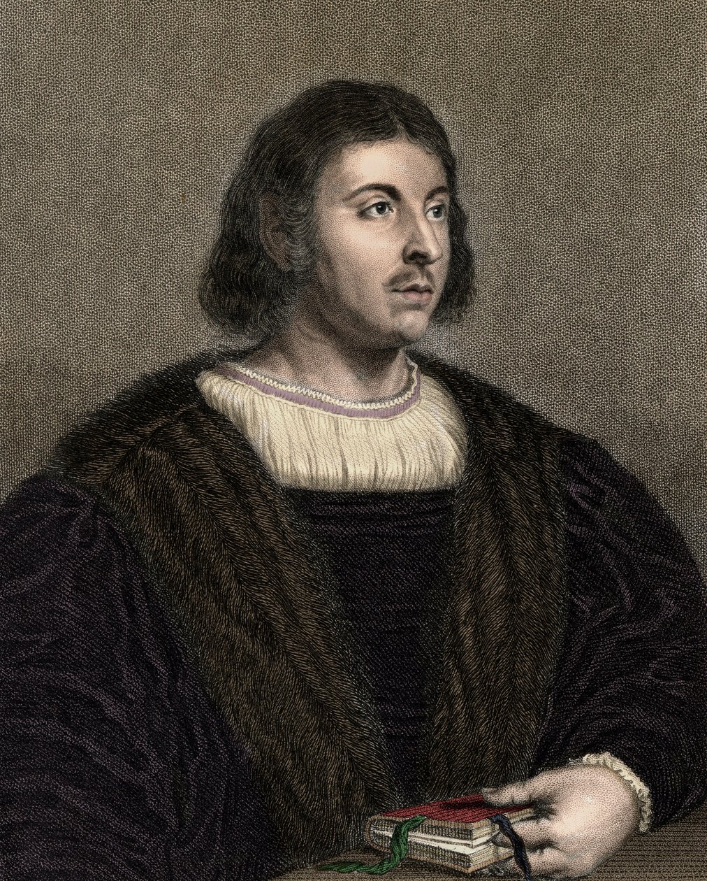 Giovanni Boccaccio (Boccace) 1313-1375 - gravür - 19. yüzyıl by Unknown artist
