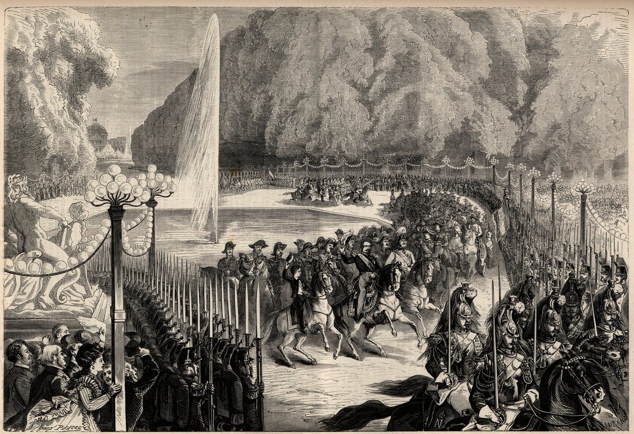 14 Ağustos tarihli büyük dergi: İmparator III. Napolyon (1808-1873), ardından personeli Paris