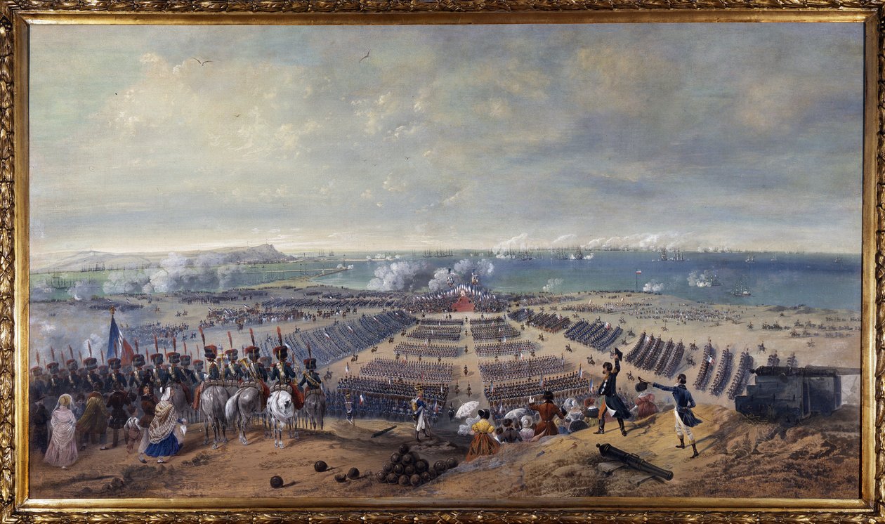 Boulogne askeri kampında büyük geçit töreni by Unknown artist