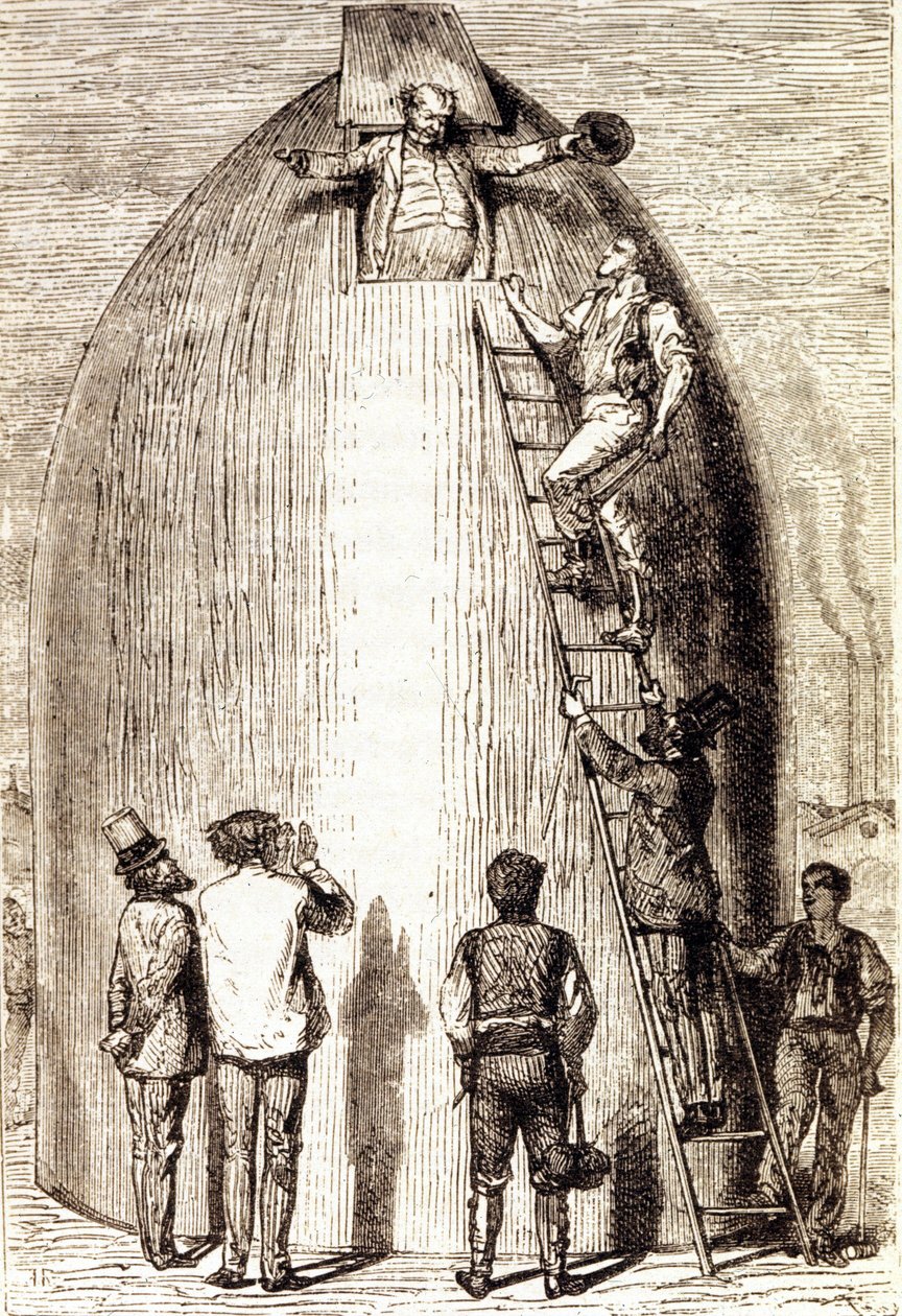 gr. Jules Verne'in "Dünyadan Ay'a" adlı kitabında by Unknown artist