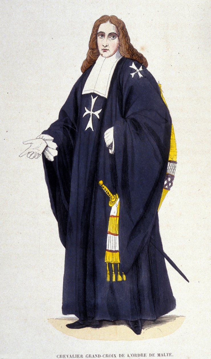 Büyük Şövalye - 19. yüzyıl gravür Malta Nişanı Haçı by Unknown artist