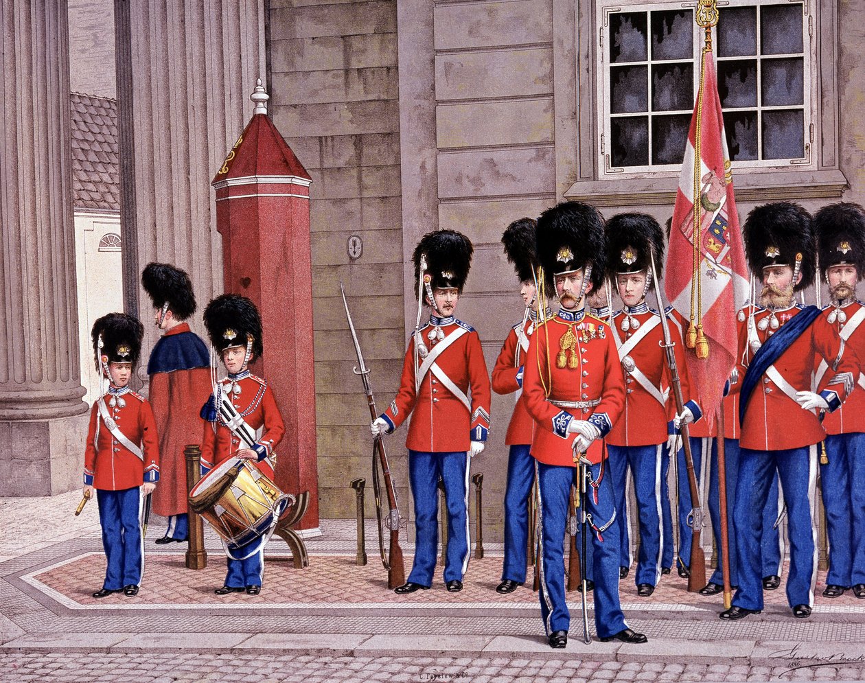 Danimarka Muhafızlarının Grenadiers by Unknown artist