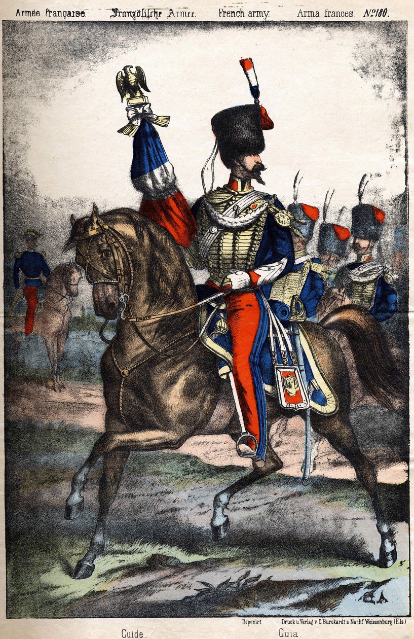 Fransız Armee Kılavuzu. SD. 19. yüzyıl gravürü. by Unknown artist