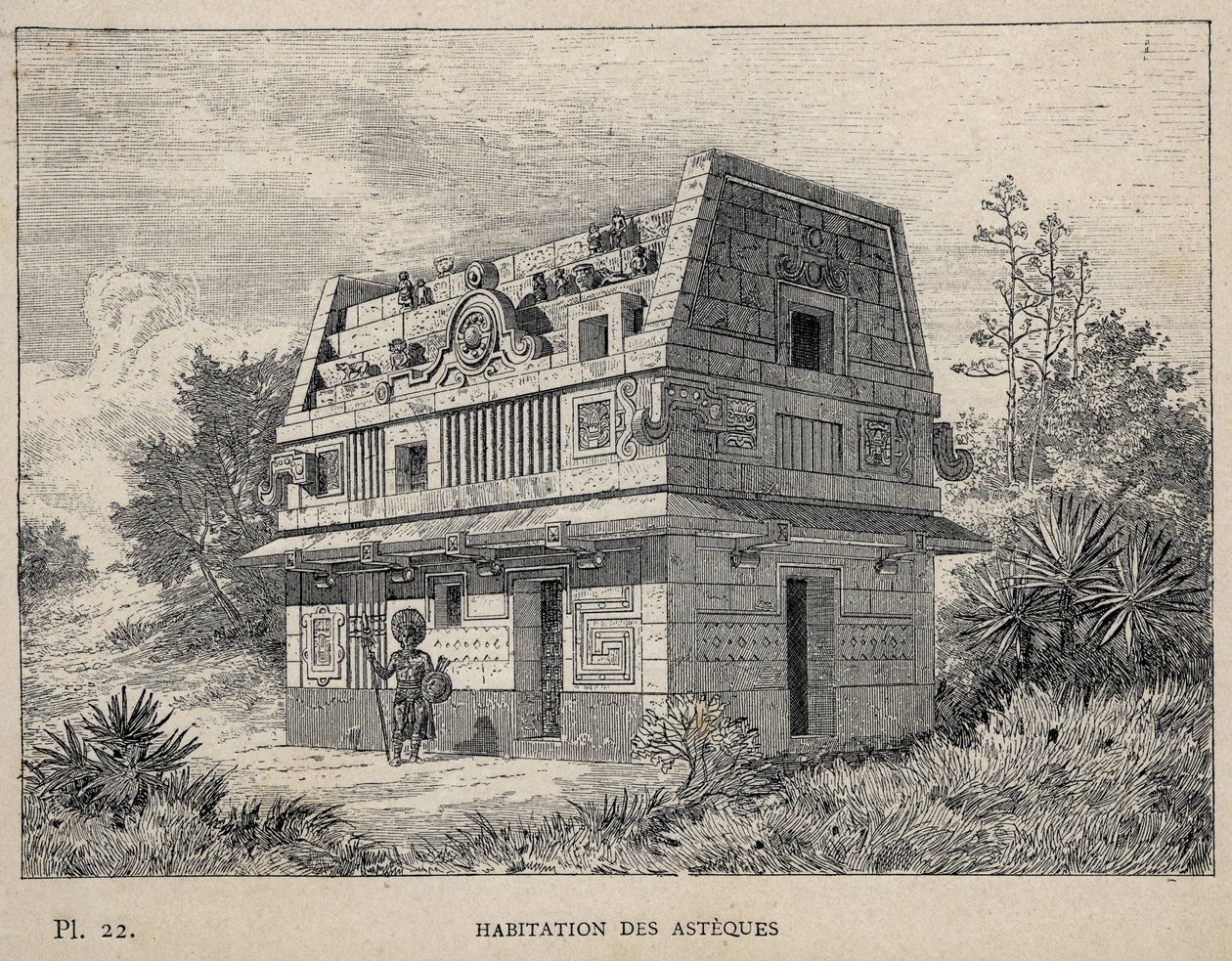 Habitation des Asteques (Aztekler) (Azteklerin ome