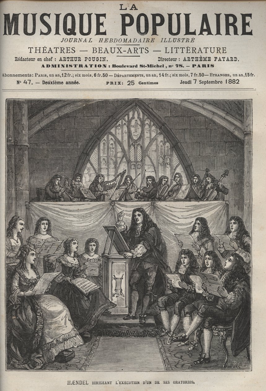 Handel, oratoryolarından birini yönetiyor - George Frederick Handel (Georg Friedrich Handel by Unknown artist