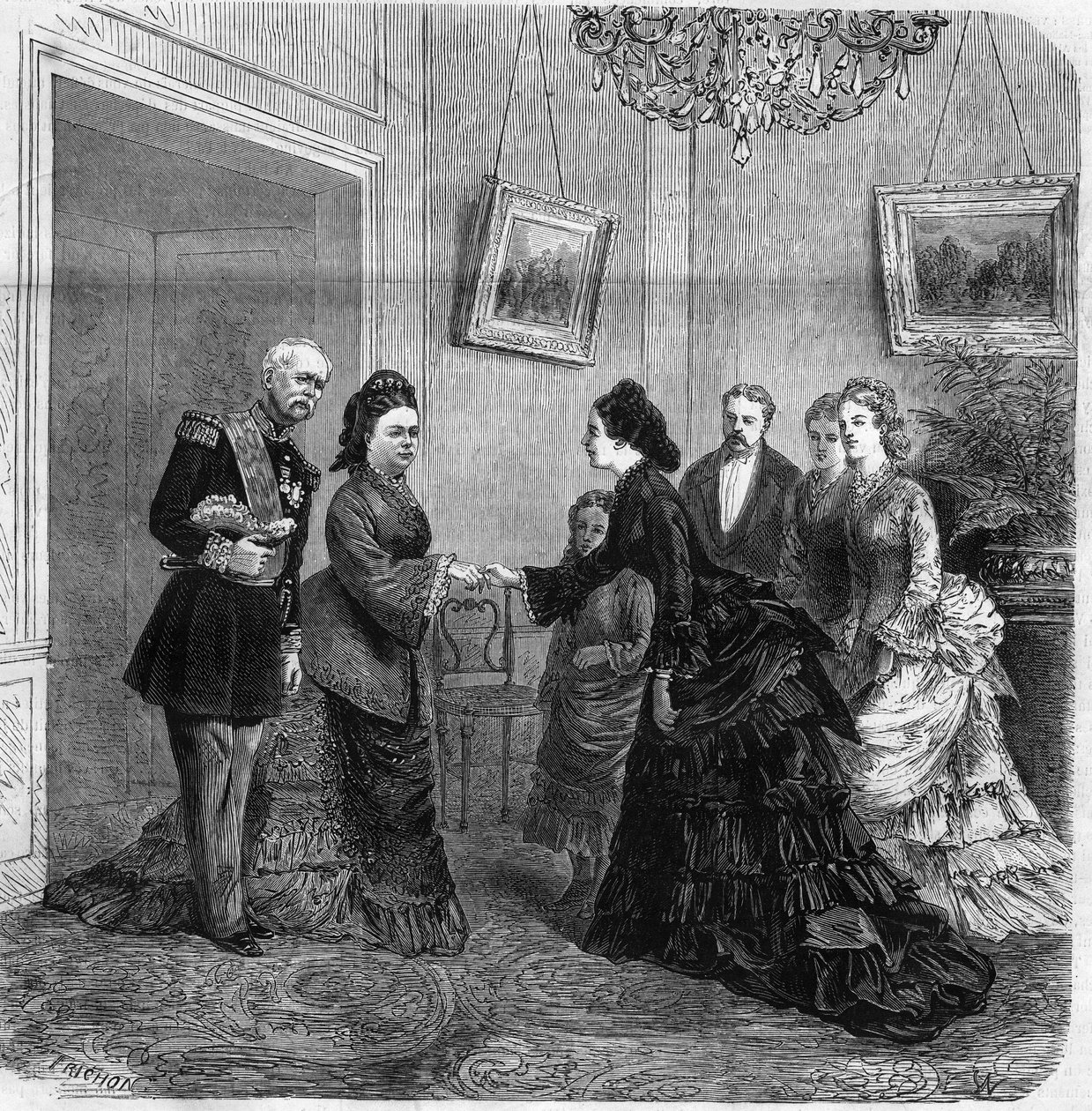 Elisabeth de Mac Mahon (1834-1900) ve Avusturyalı Impress Elisabeth de Wittelsbach (1837-1898) (Sissi) arasında, Fransa Cumhuriyeti Cumhurbaşkanı Patrice de Mac-Mahon