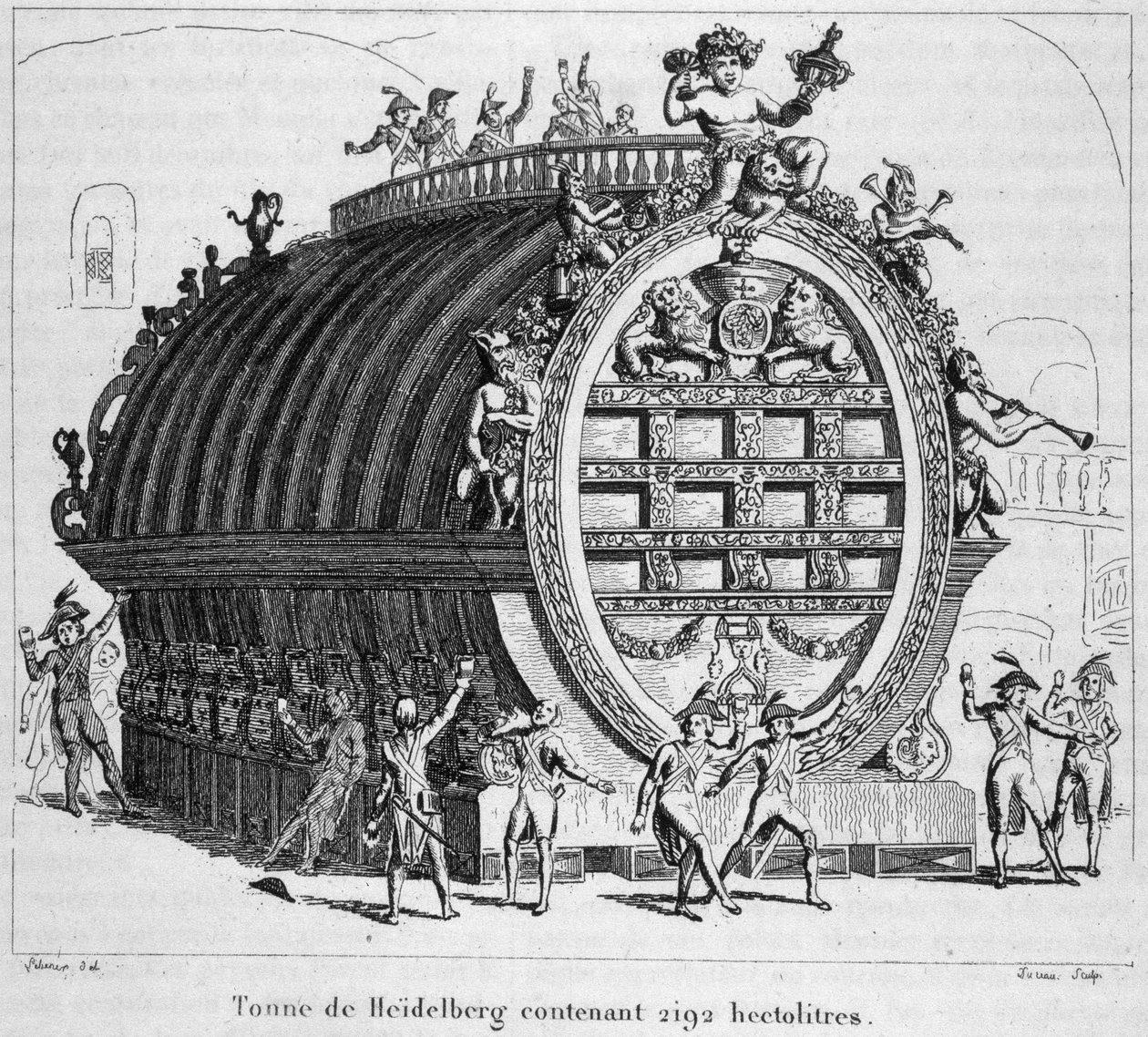 2192 hektolitre içeren Heidelberg tonu. by Unknown artist