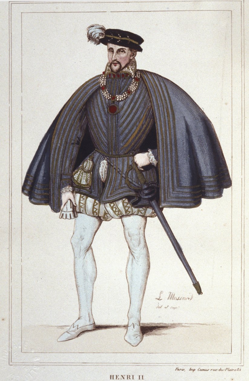 Henry II, Fransa Kralı (1519 - 1559) 1830 gravürü by Unknown artist