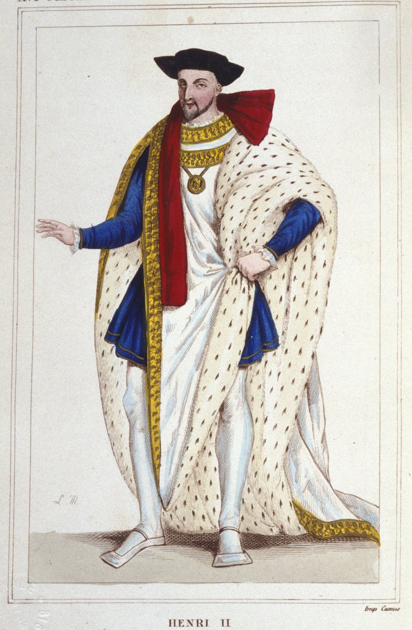 Henry II, Fransa Kralı (1519 - 1559) 1830 gravürü by Unknown artist