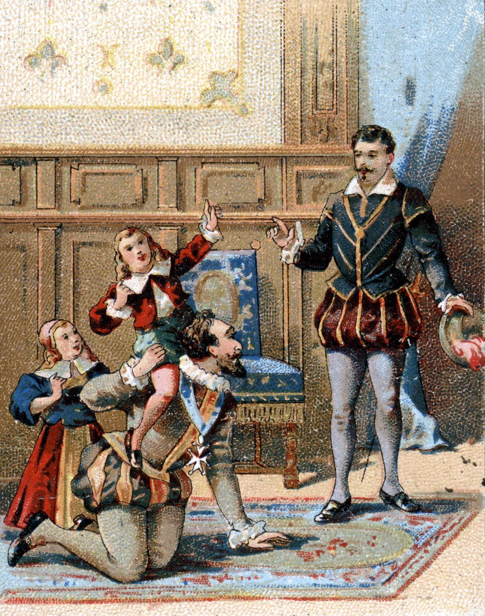 Fransa Kralı IV. Henry (1553-1610) çocuklarıyla oynarken by Unknown artist