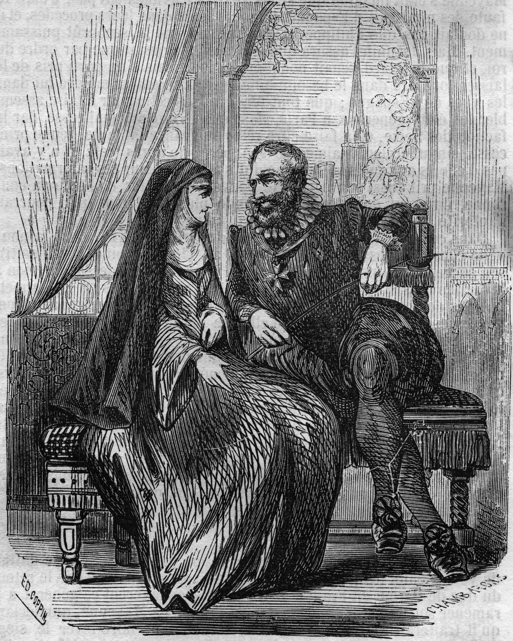 Montmartre Marie de Beauvilliers Abbess ile Fransa