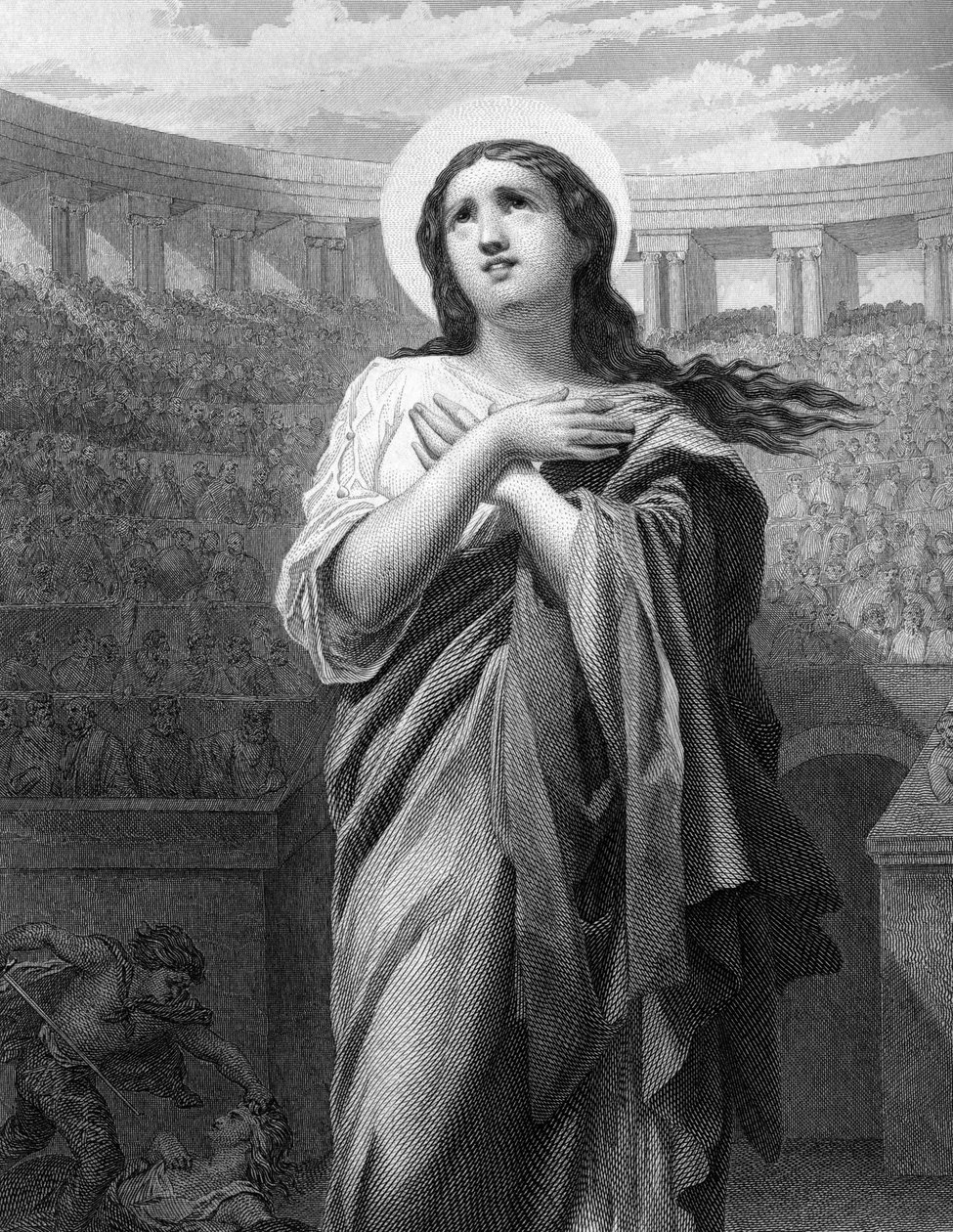 Kutsal Felicity. Dul ve Roma Şehitliği. (II c.) ““Kutsal Kadınlar”da”.1852 by Unknown artist