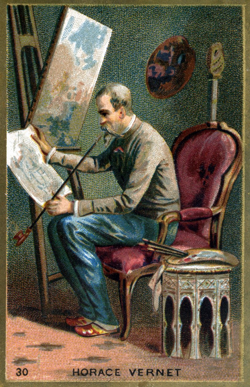 Horace Vernet (1789-1863), Fransız ressam. 19. yüzyıl kromolitografisi. by Unknown artist