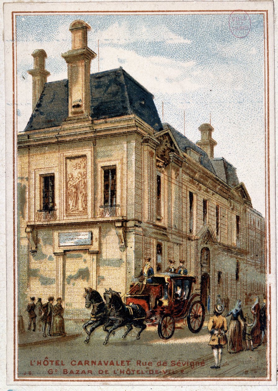 Hotel Carnavalet, “Belediye Binası Kapalı Çarşısı” mağazasının reklamı”, v. 1895 by Unknown artist