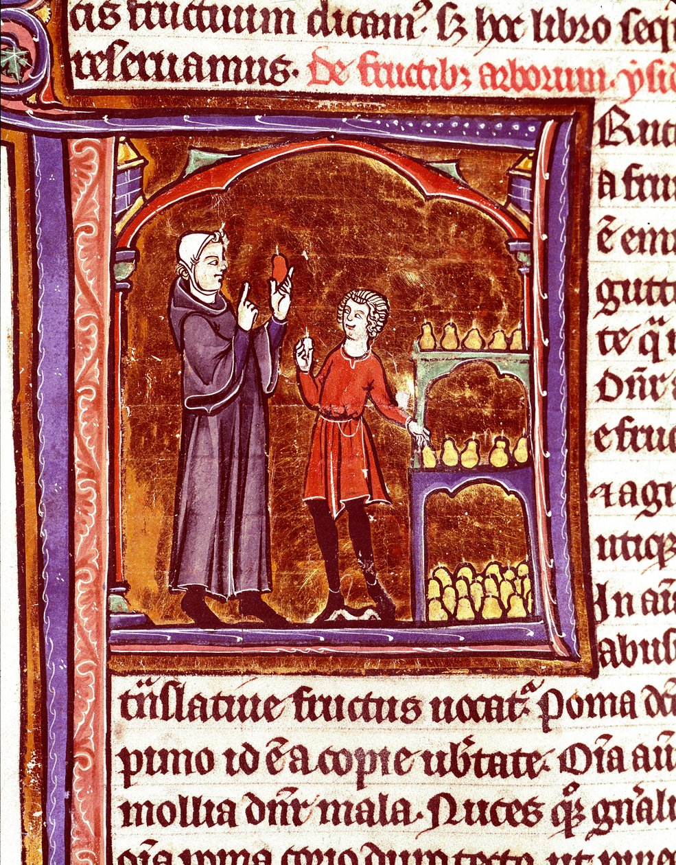 Armut nasıl saklanır Vincent de Beauvais (1184/94-1264) tarafından yazılan “Speculum historiale” (Le Mirror historial) el yazmasından Minyatür 13. yüzyıl Laon, belediye kütüphanesi by Unknown artist