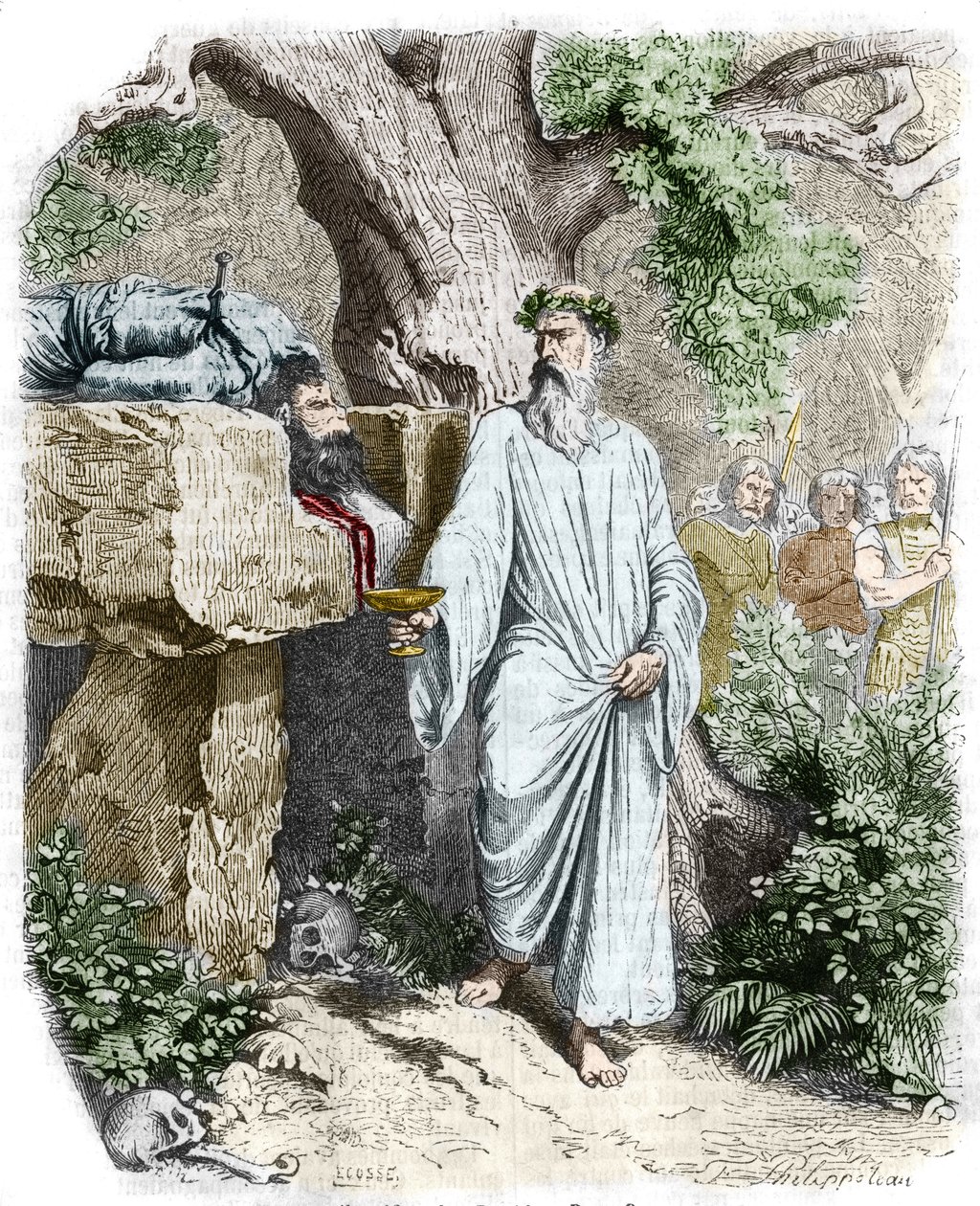 Galyalı bir Druid tarafından insan kurbanı - Anquetil