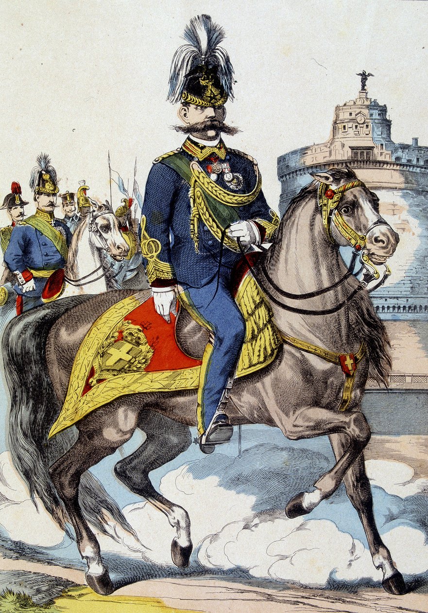 At sırtında Humbert I, İtalya Kralı by Unknown artist