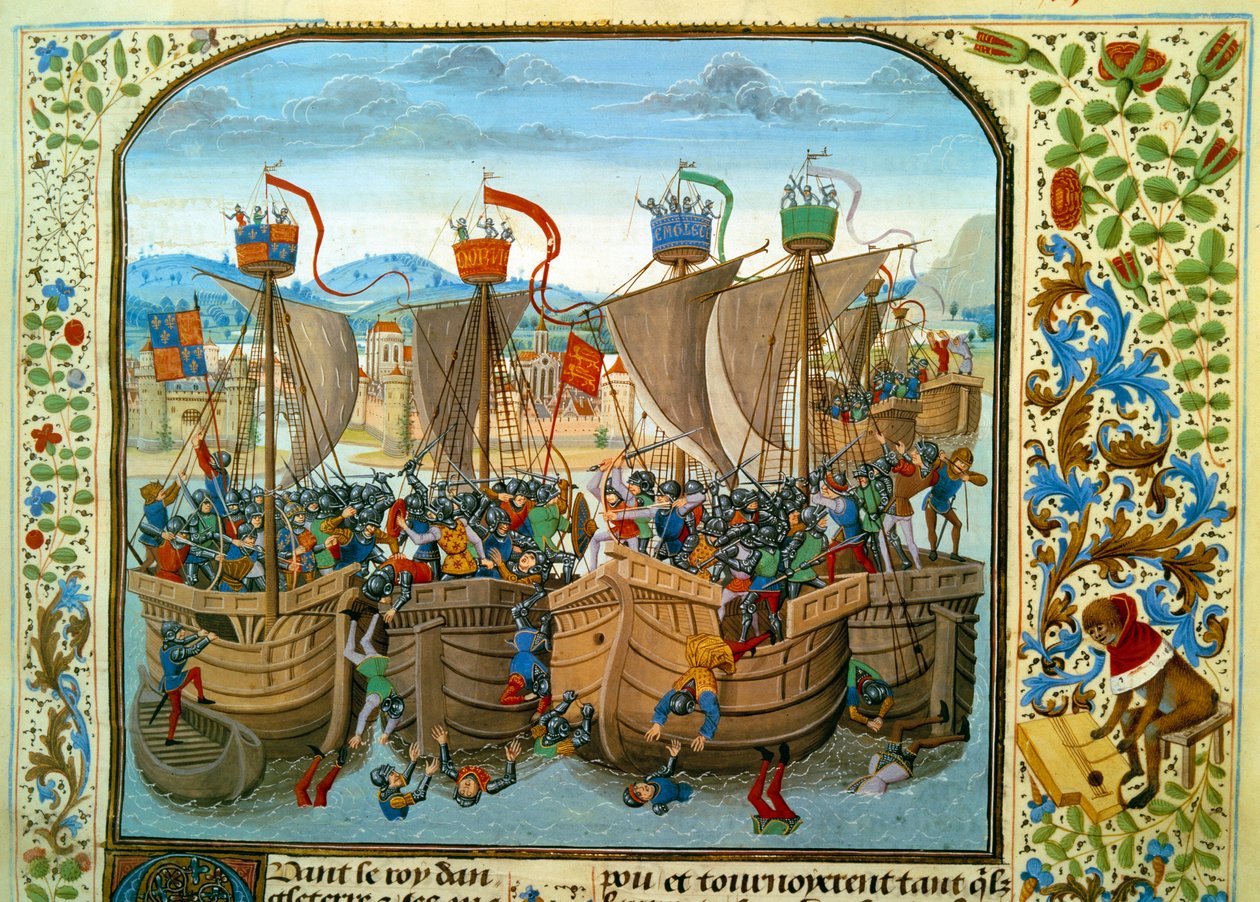 Yüz Yıl Savaşı: “” 20/06/1340 tarihinde Ecluse, Sluis (Hollanda)