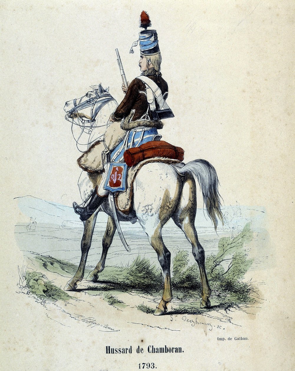 Hussard de Chamboran, 1793