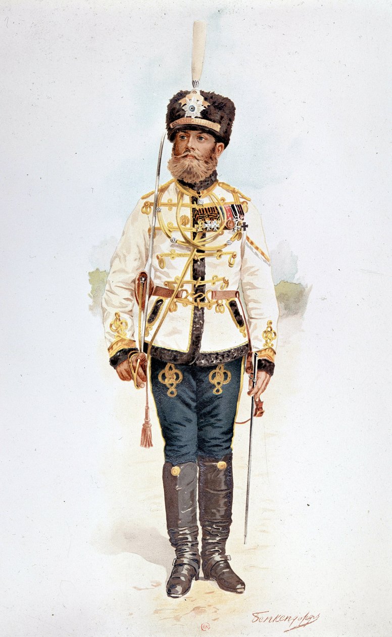 Nicholas II altında Rus Muhafız Hussard by Unknown artist