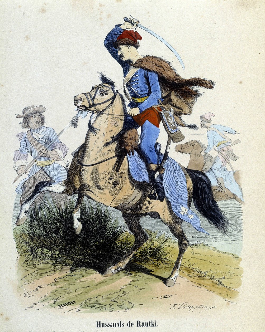 1720 avcı süvarilerinde Rautki. by Unknown artist