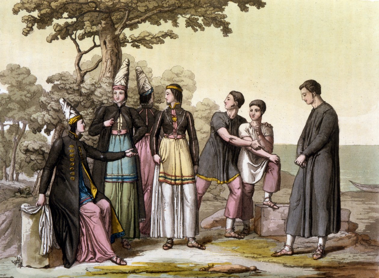 İzlanda Kostümleri - Jules Ferrario'nun “” Eski ve Modern Kostümü”nde by Unknown artist