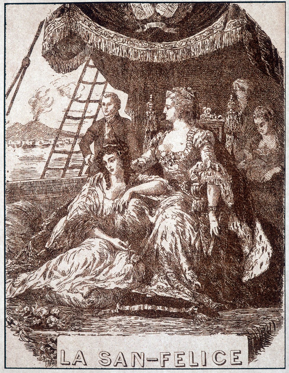Alexandre Dumas babası tarafından “La San Felice” illüstrasyonu. Ed. A. Le Vasseur, Paris. by Unknown artist