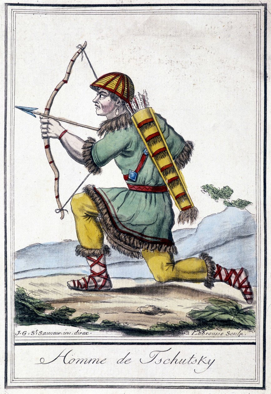 19. yüzyılda bir Rus avcısının (Tschutsky) çizimi. by Unknown artist