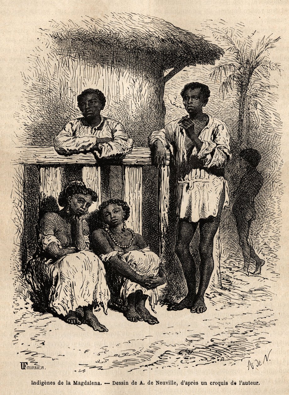 Mompox (Kolombiya) şehrinin sokaklarında Magdalena