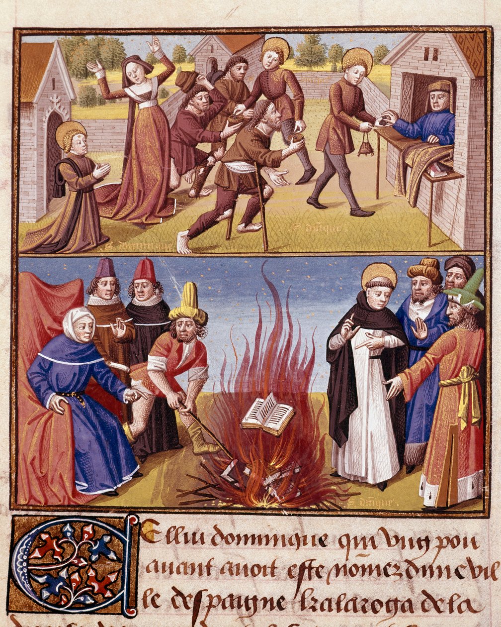 Engizisyon “” Autodafe başkanlık ediyor Saint Dominique de Guzman (1170-1221), Dominik Düzeni
