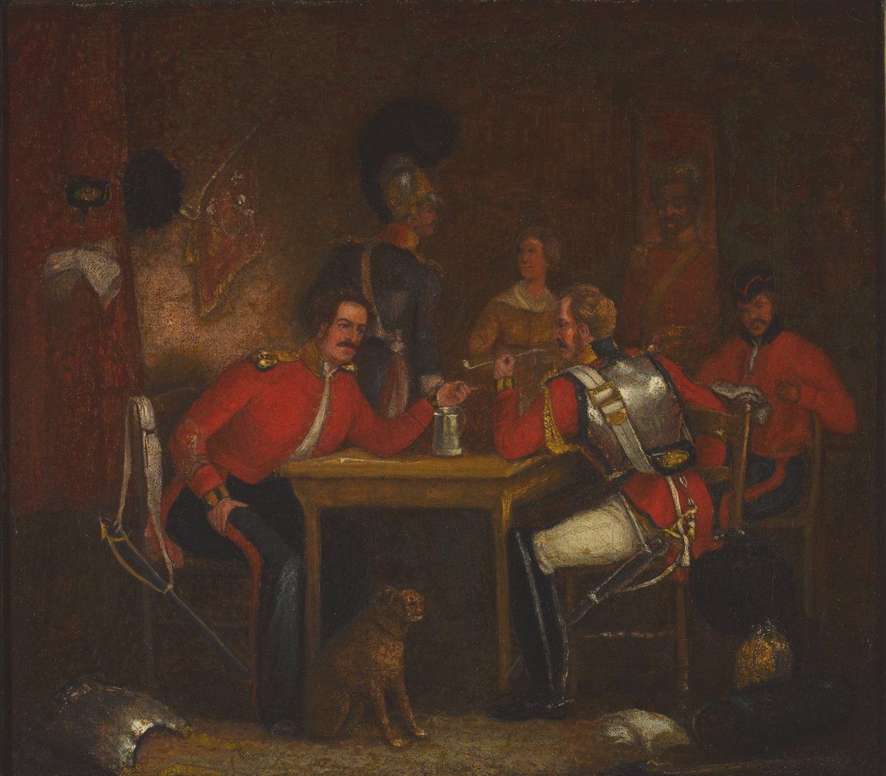 Muhafız Odasının İçi, Can Muhafızları ve Kraliyet At Muhafızları askerleriyle birlikte by Unknown artist