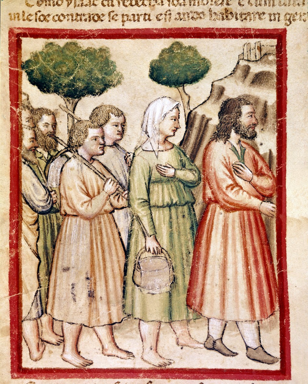 Isaac ve ailesi kıtlıktan muzdarip, kodeks 212