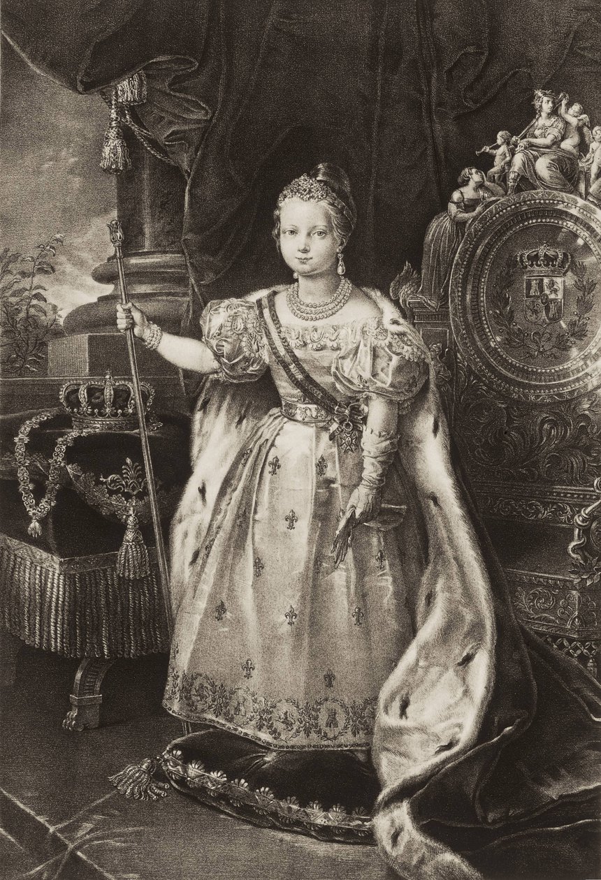 Isabella II (1830-1904). İspanya Kraliçesi (gravür) by Unknown artist