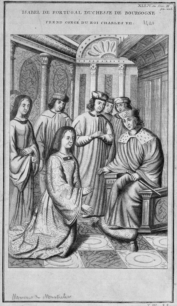 Portekizli Isabella (1397-1472) Burgonya Düşesi, sert kral Charles VII