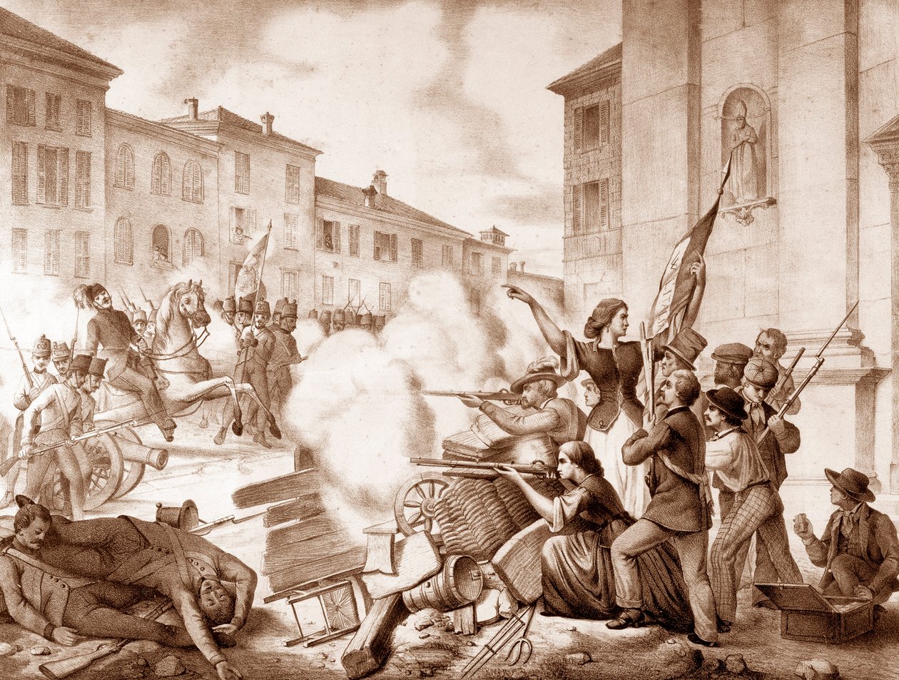 Italian Unite (Risorgimento (1848-1870): On Days of Brescia bölümü, 23 Mart - 1 Nisan arası) by Unknown artist