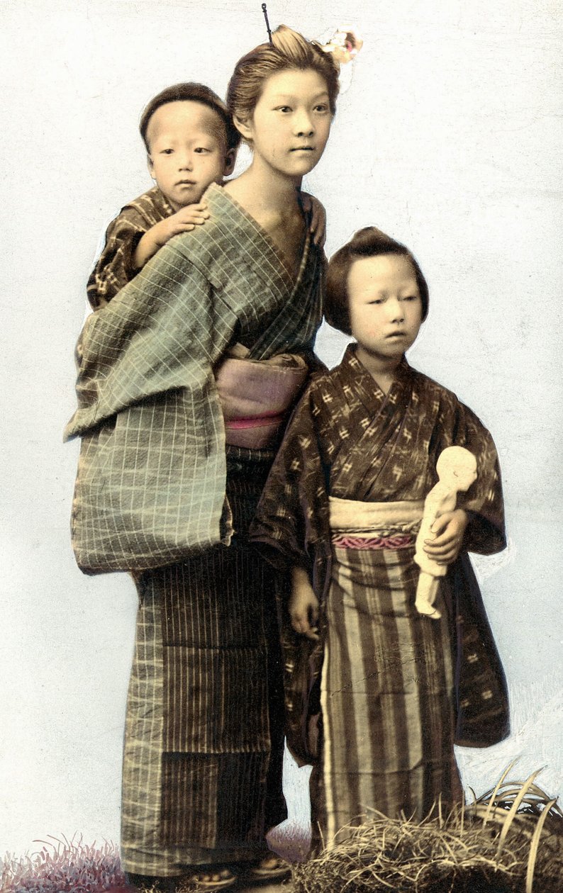 Japon çocuklar, 19. yüzyılın sonlarında by Unknown artist
