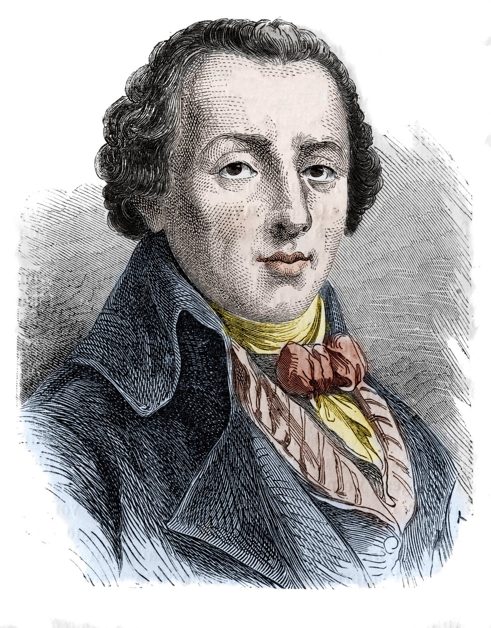 Jean-Antoine (Jean Antoine) Roucher (1745-1794), Fransız şair. by Unknown artist