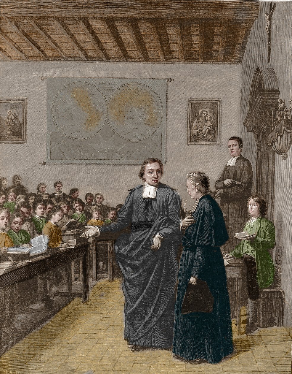 Jean Baptiste De La Salle (Jean-Baptiste) (1651-1719) Fransız dindar, Hıristiyan Okullarının kardeşlerinin cemaatinin kurucusu, okullarından birini M de La Chetardie