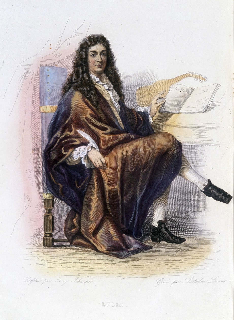 Jean Baptiste Lully (1632-1687) - “Le Plutarque francais” de ”, Ed. Mennechet by Unknown artist