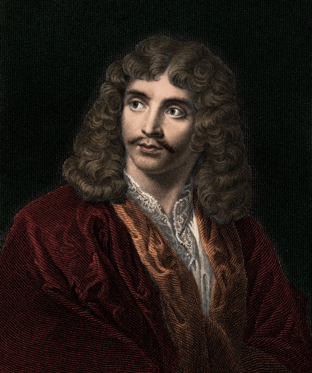 Jean Baptiste Poquelin Moliere 1622-1673 - gravür - 19. yüzyıl by Unknown artist