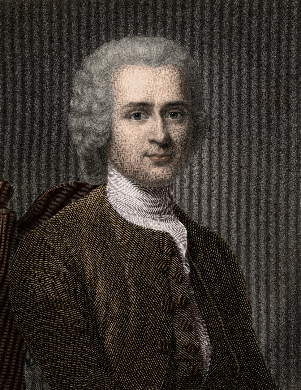 Jean Jacques Rousseau 1712-1778 - gravür - 19. yüzyıl by Unknown artist