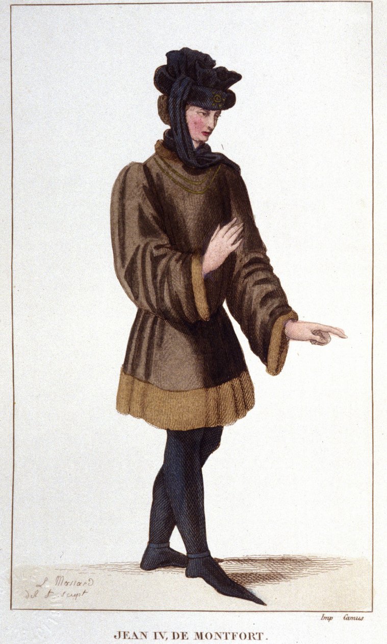 Jean de Montfort (1293-1345). Haklarını savunurken, Brittany