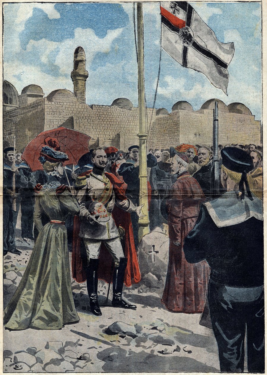 Kudüs - All Saints 1898: Almanya İmparatoru ve Prusya Kralı II. William (1859-1941), Kudüs Patriği Monsenyör Luigi Piavi