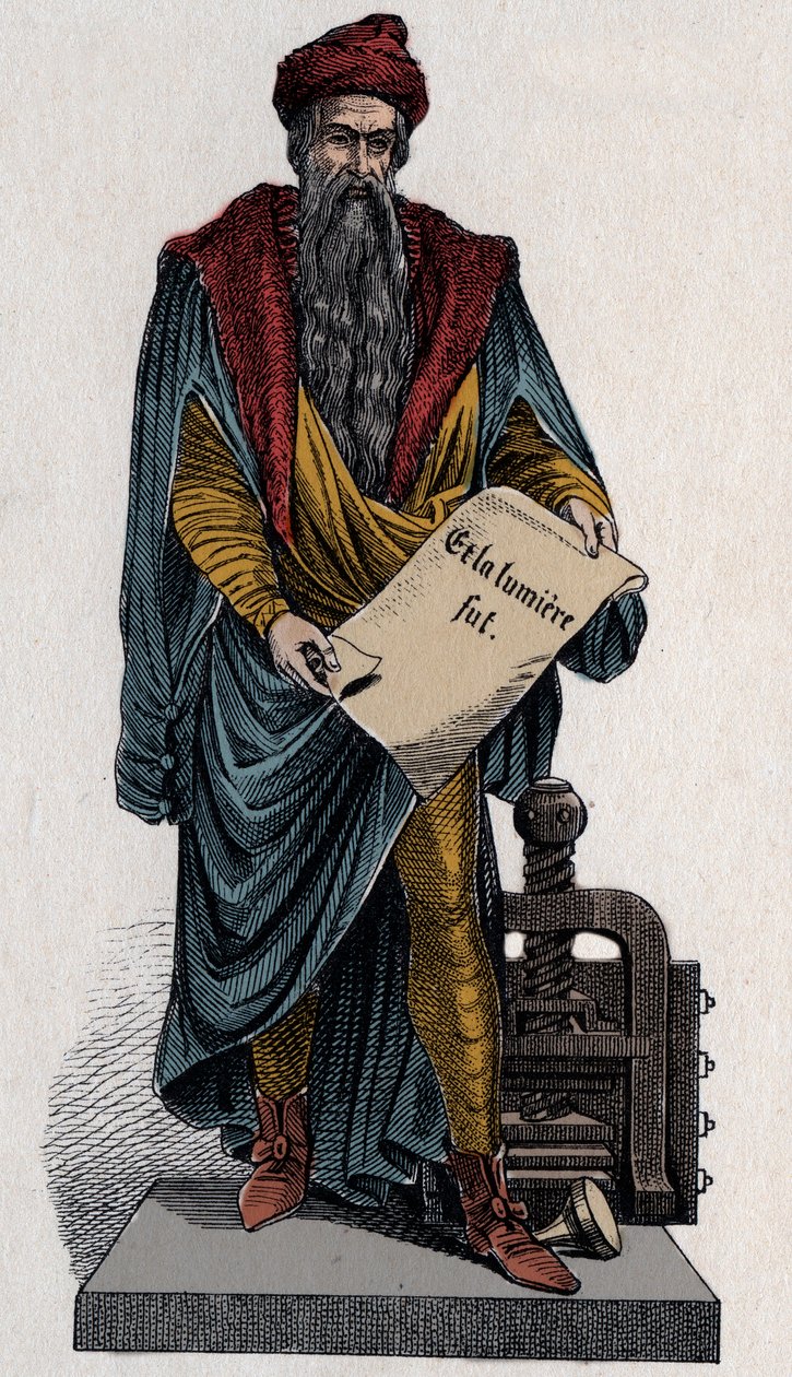Johann Gutenberg, Alman yazıcı ve kuyumcu by Unknown artist