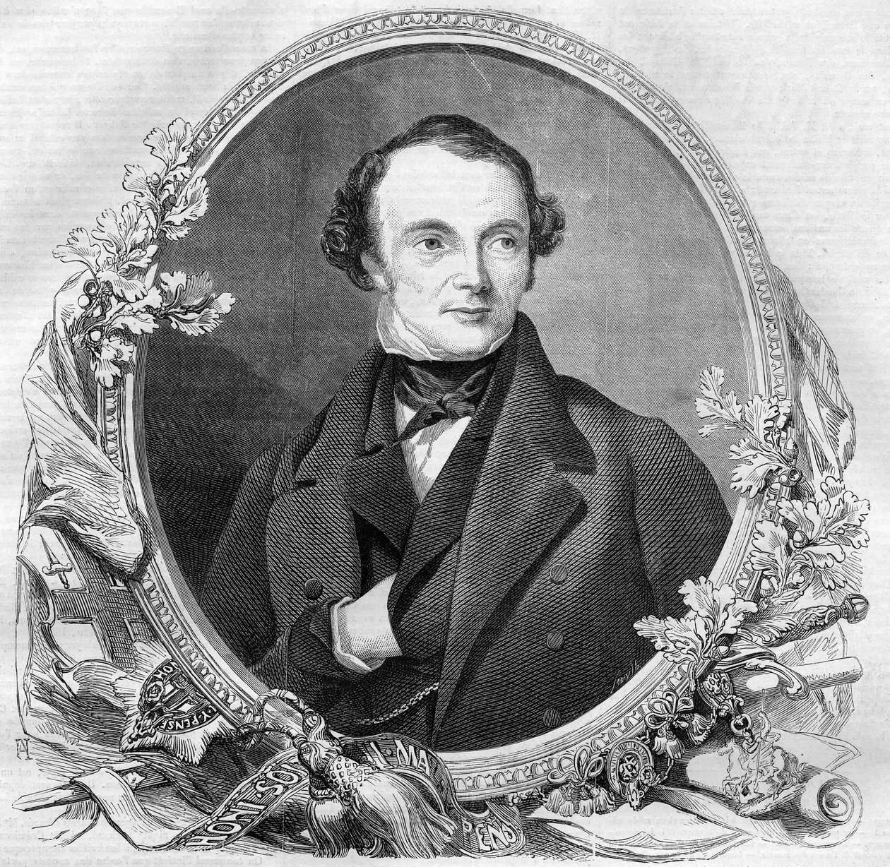 John Russell (1792-1878), İngiliz politikacı 1860 gravürü. by Unknown artist