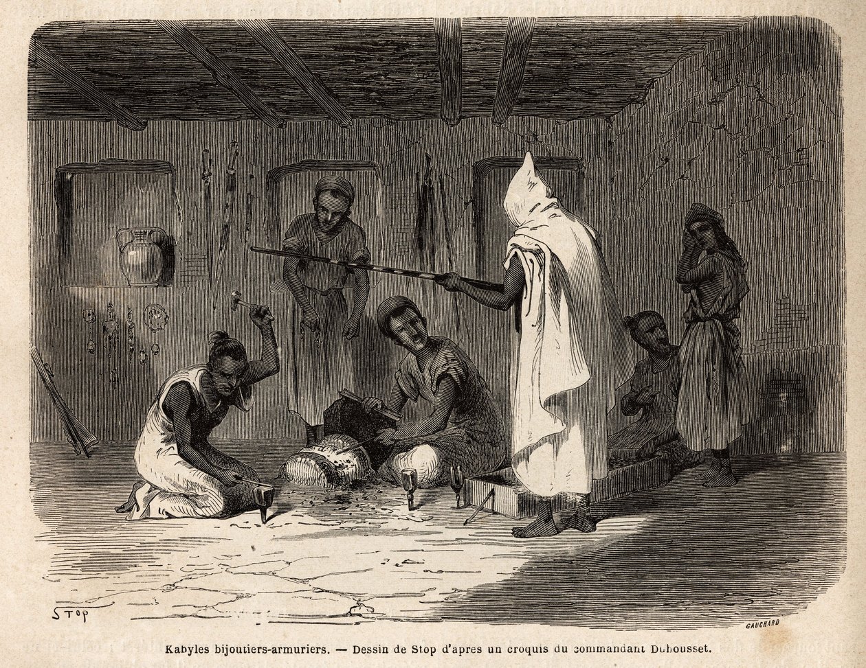 Kabil zanaatkarları, Djura bölgesinde (Cezayir) mücevher ve silah (ve eski adıyla sahte para birimi) yapma becerileriyle tanınırlardı. 1864